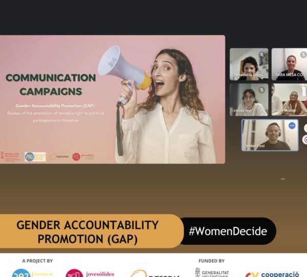 Inicia en Palestina el proyecto GAP, destinado a promover la participación activa de las mujeres en la política local