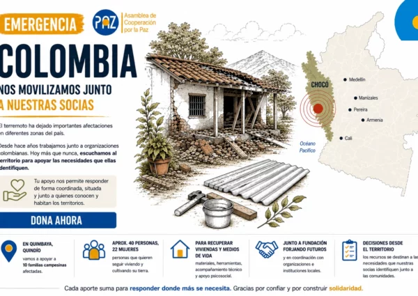 Emergencia Colombia: nos movilizamos junto a nuestras socias